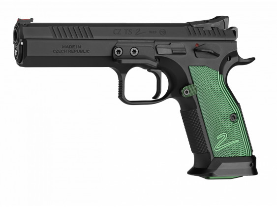 lato sinistro della pistola cz ts2 racing green