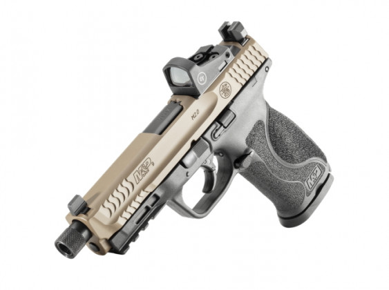 appoggiata sulla canna, la pistola da collezione Smith & Wesson M&P9 M2.0 OR Spec Series