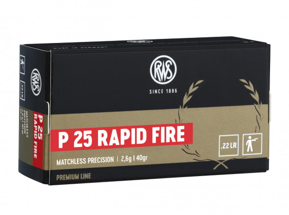 confezione della munizione rws p25 rapid fire