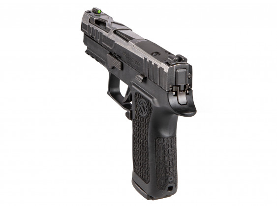 da dietro, la pistola microcompatta Sig Custom P320X Compact Spectre