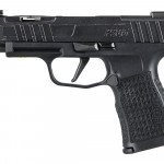 da sinistra, vista classica della della pistola Sig Custom P365XL Spectre