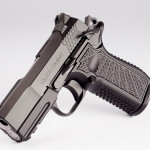 appoggiata sulla canna, la pistola wilson combat SFX9