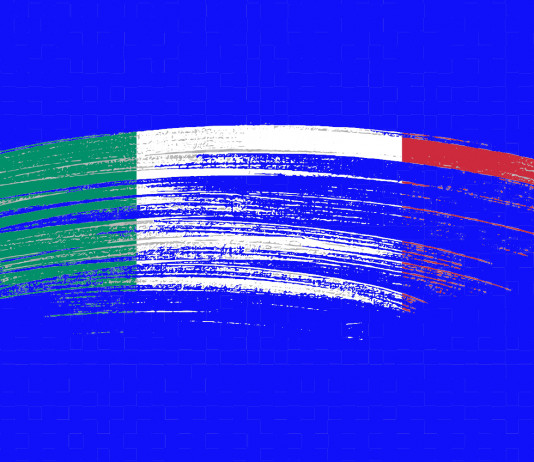 Bacosi prima nel ranking mondiale Issf Bacosi prima nel ranking mondiale Issf: bandiera italiana in vernice su sfondo azzurro