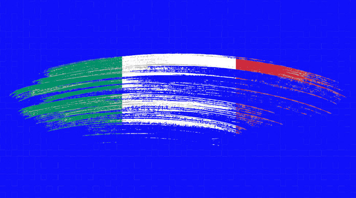 Bacosi prima nel ranking mondiale Issf: bandiera italiana in vernice su sfondo azzurro