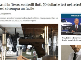 Articolo del Corriere della Sera sulle armi in America: un taglio criticabile Articolo del Corriere della Sera sulle armi in America, un taglio criticabile