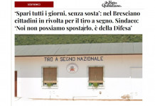 Possibile trasloco del Tiro a segno di Gavardo (Bs): l’articolo del Fatto Quotidiano Possibile trasloco del Tiro a segno di Gavardo (Bs) l’articolo del Fatto Quotidiano