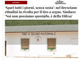Possibile trasloco del Tiro a segno di Gavardo (Bs): l’articolo del Fatto Quotidiano Possibile trasloco del Tiro a segno di Gavardo (Bs) l’articolo del Fatto Quotidiano