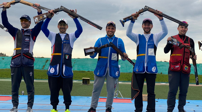 Coppa del mondo di tiro a volo: podio della gara a squadre maschile di skeet