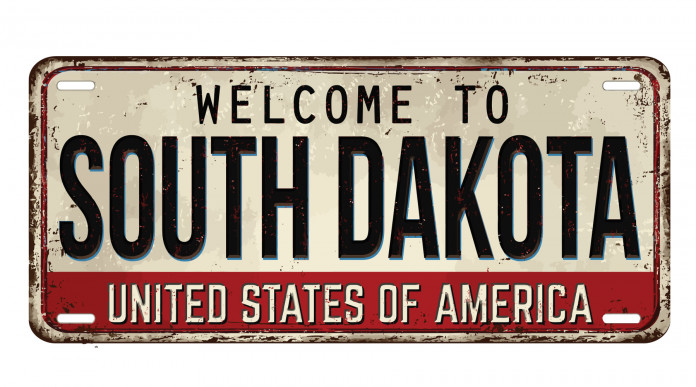 Porto occulto di armi in America: targa del South Dakota