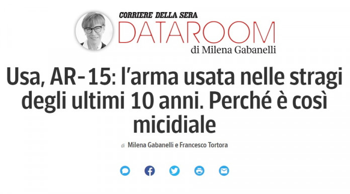 Armi in America, l’analisi del Corriere della Sera