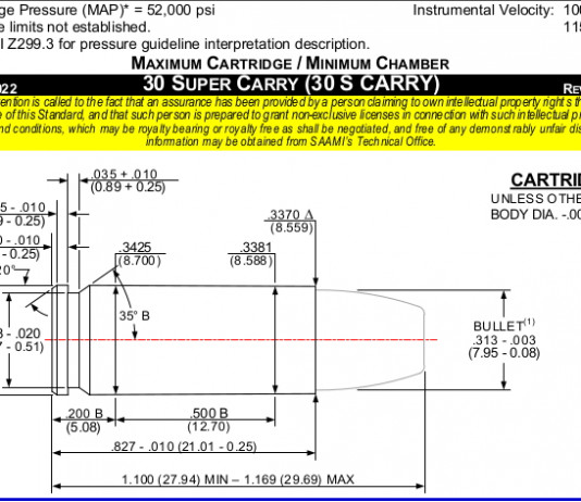 Cartucce .30 Super Carry, pubblicato lo standard Saami Cartucce .30 Super Carry, pubblicato lo standard Saami
