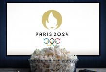 Mondiale di tiro a volo: in palio sedici carte olimpiche Mondiale di tiro a volo: schermo bianco con logo Parigi 2024 dietro a pop corn