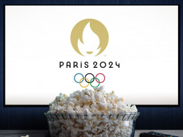Mondiale di tiro a volo: in palio sedici carte olimpiche Mondiale di tiro a volo: schermo bianco con logo Parigi 2024 dietro a pop corn