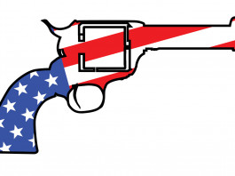 Background check in America: l’analisi alla fine del terzo trimestre Background check in America: revolver con disegnata bandiera americana