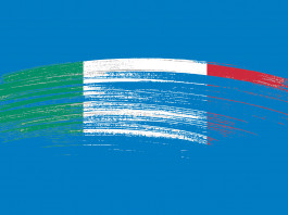 Mondiale di tiro a volo, bis per l’Italia Mondiale di tiro a volo: graffito bandiera italiana su fondo azzurro