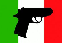 Sostenibilità ambientale del settore armiero: lo studio Anpam Sostenibilità ambientale del settore armiero italiano: pistola stilizzata su bandiera tricolore
