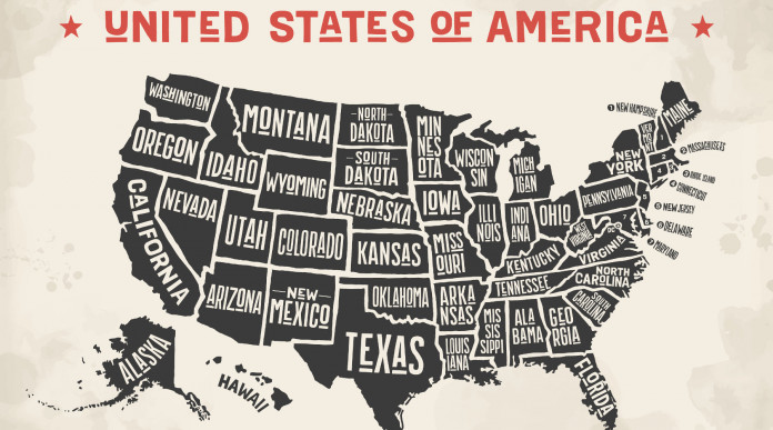 Porto d’armi in America: mappa con nomi degli Stati