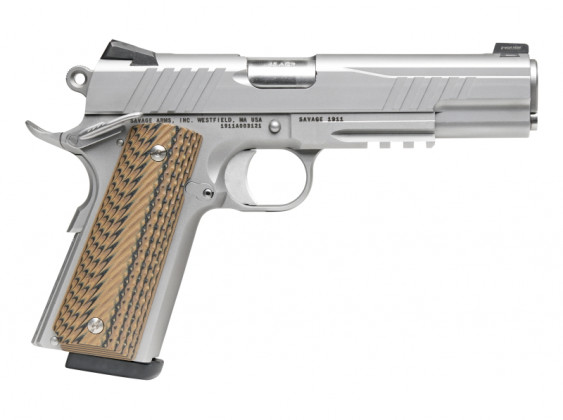 stainless savage 1911 with rail, pistola 1911