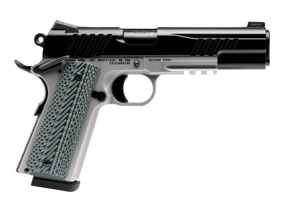 two tone savage 1911 with rail, pistola 1911