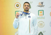 Coppa del mondo di tiro a segno, medaglia per l’Italia Coppa del mondo di tiro a segno, medaglia per l’Italia: Paolo Monna con la medaglia d'argento