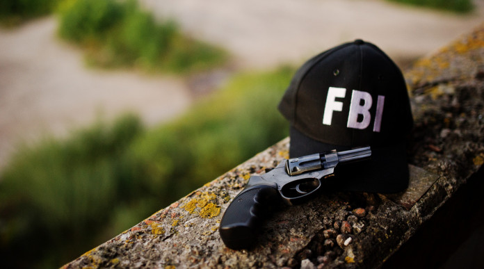 Quanti background check richiesti in America da inizio 2023: revolver e cappello Fbi