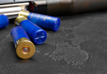 Munizioni in piombo per il tiro sportivo, la lettera della Commissione europea Munizioni in piombo per il tiro sportivo: munizioni con bossolo blu davanti a fucile