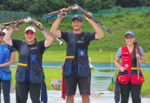 Sara Bongini e Andrea Galardini oro nel mixed di skeet iridato Sara Bongini e Andrea Galardini, oro nel mixed di Skeet iridato