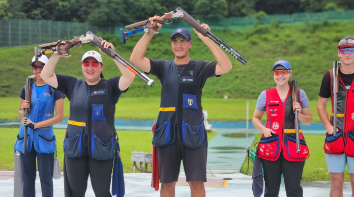 Sara Bongini e Andrea Galardini, oro nel mixed di Skeet iridato