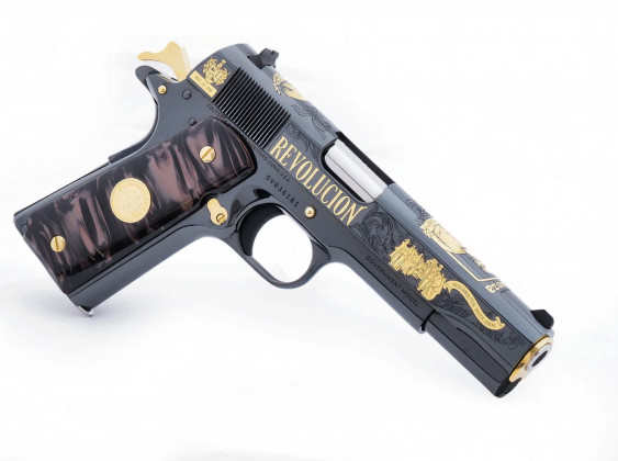 destro sk custom venustiano carranza, pistola colt custom