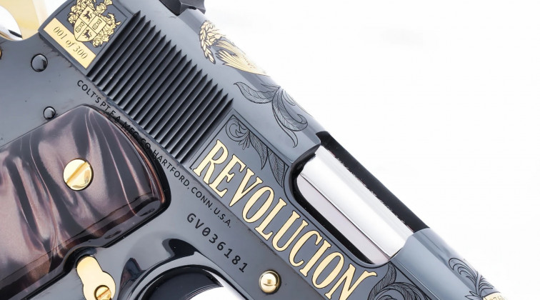 revolucion sk custom venustiano carranza, pistola colt custom