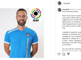 Mazzetti si candida alla commissione atleti Issf Mazzetti si candida alla commissione atleti Issf