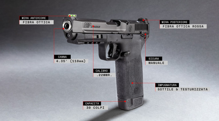 La Smith & Wesson M&P 22 Magnum in Italia