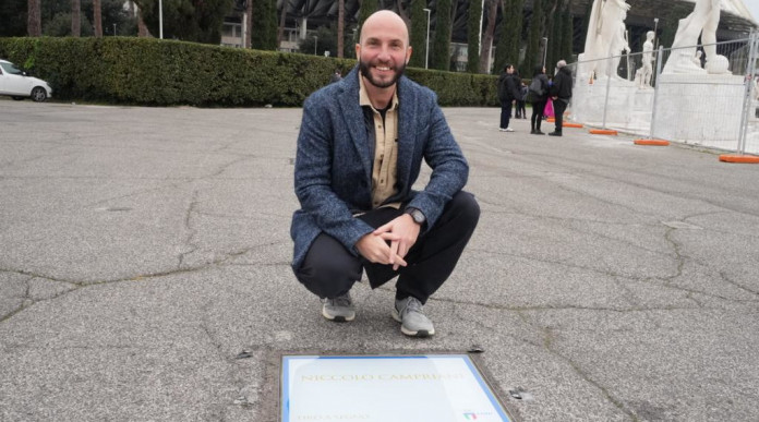 Niccolò Campriani nella Walk of fame dello sport italiano