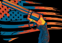 Quanti background check in America nei primi cinque mesi del 2024? Quanti background check in America nei primi cinque mesi del 2024? revolver con bandiera americana sullo sfondo