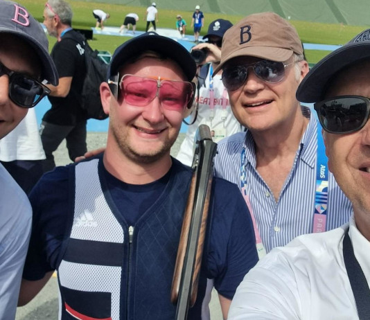 En plein Beretta nel trap maschile a Parigi 2024 En plein Beretta nel trap maschile a Parigi 2024: Carlo Gussalli Beretta, Nathan Hales, Franco Gussalli Beretta e Carlo Ferlito
