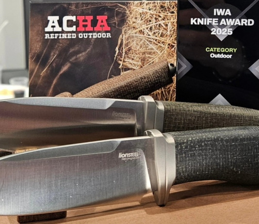 Iwa 2025 premia il Lionsteel Acha come miglior coltello a lama fissa Outdoor Iwa 2025 premia il Lionsteel Acha come miglior coltello a lama fissa Outdoor