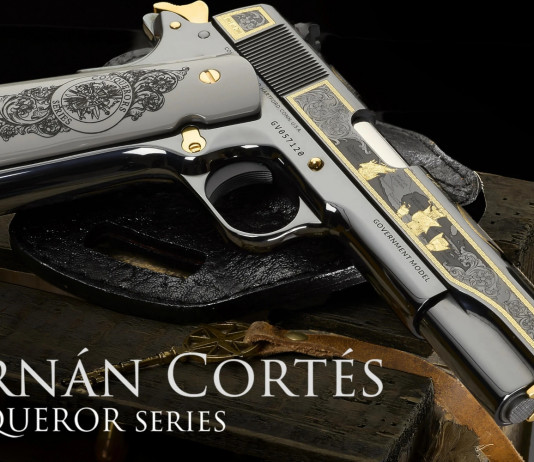 La Sk Guns dedica una pistola a Hernán Cortés La Sk Guns dedica una pistola a Hernán Cortés