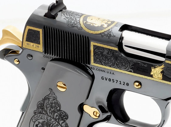 parte posteriore della pistola da collezione sk hernan cortes