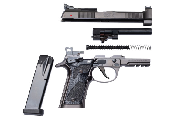 smontati, i componenti della beretta 92x performance dark series