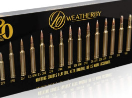 Le sedici cartucce Weatherby in un cofanetto da collezione Le sedici cartucce Weatherby in un cofanetto da collezione