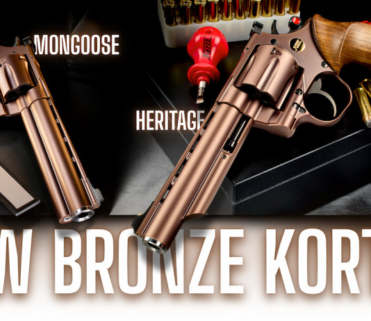 I revolver Korth Mongoose e Heritage con la canna bronze I revolver Korth Mongoose e Heritage con la canna bronze
