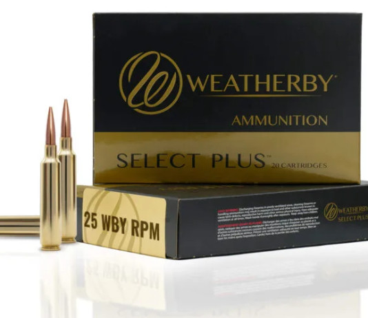 Ecco il calibro .25 Weatherby Rpm Ecco il calibro .25 Weatherby Rpm