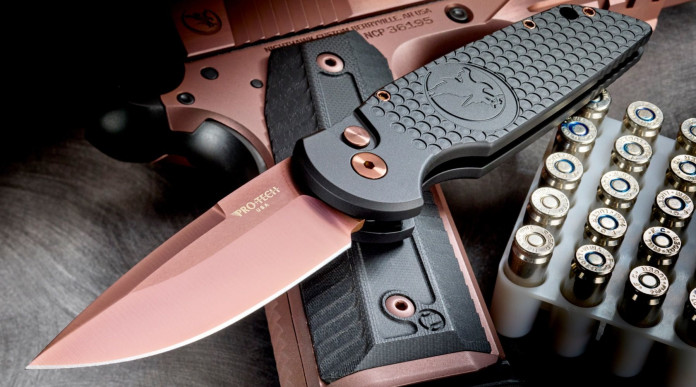 Tr3 Rose Gold un coltello oro rosa per Nighthawk Custom Tr3 Rose Gold un coltello oro rosa per Nighthawk Custom