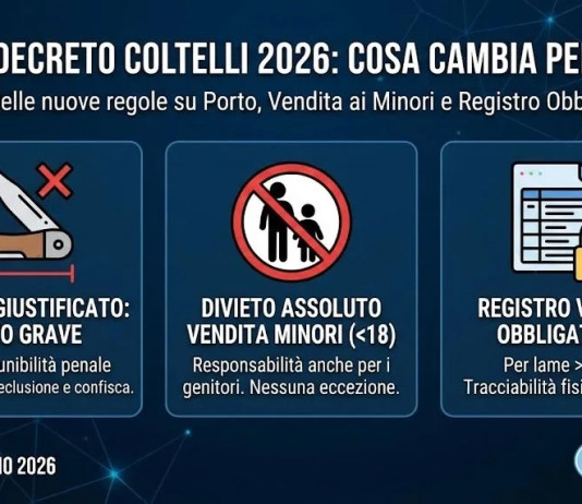 Decreto sicurezza 2026 e coltelli: l’opinione della Coltelleria Collini decreto sicurezza 2026_Collini