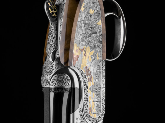 dettaglio incisione Beretta So10 Eell History