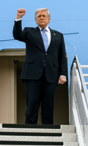 Donald Trump air force one pugno